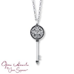 Jane Seymour Open Heart Black White Diamonds